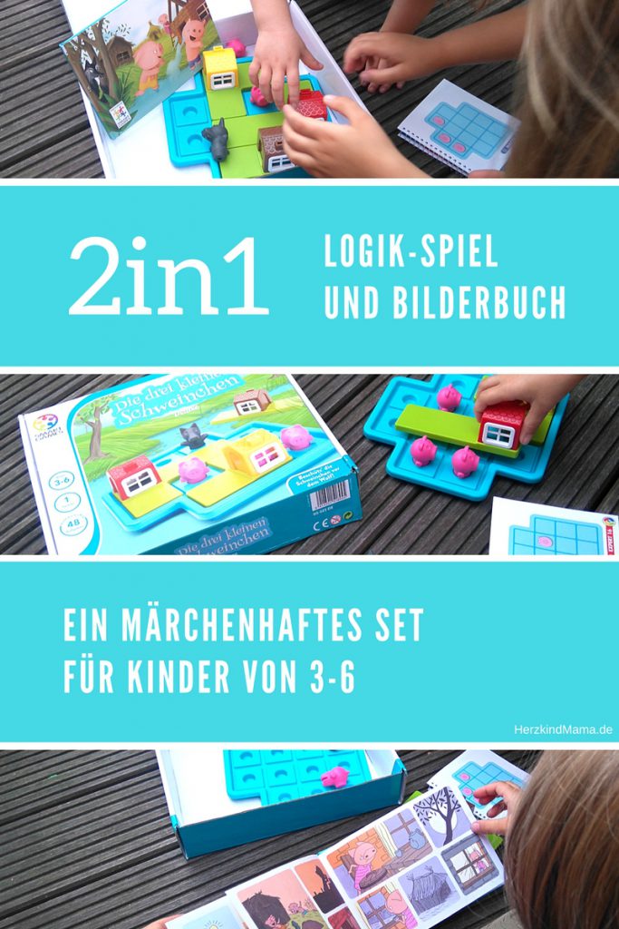 logikspiel die3 drei kleinen schweinchen buch und logik-spiel ab 3 bis 6 jahre