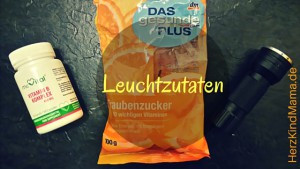 Zutaten für Leuchtwasser