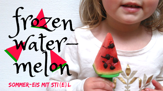 Melonen-Eis am Stiel gefrorene Melone