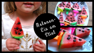 Melonen-Eis am Stiel