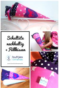 Schultüte als Kissen nachhaltig