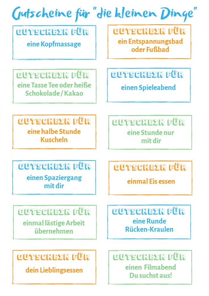 Gutscheine kostenlos ausdrucken verschenken